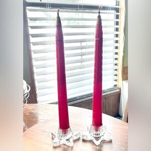 **VINTAGE** Ronson Red Butane Refillable Taper Candles